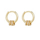 925 sterling silver earrings | 18K gold plated | Ring of destiny