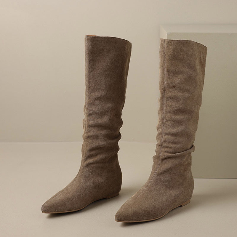 Leather boots