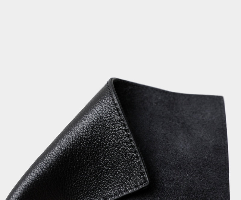Full-grain leather and Natural cotton-linen fabric Bag