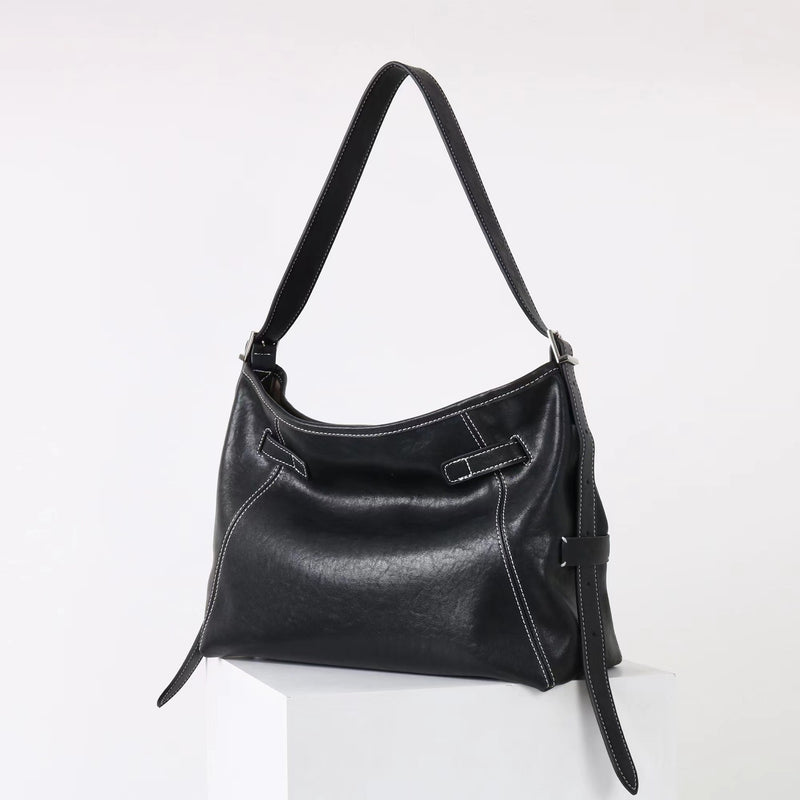 Top-Grain Leather Bag | Hobo 3#