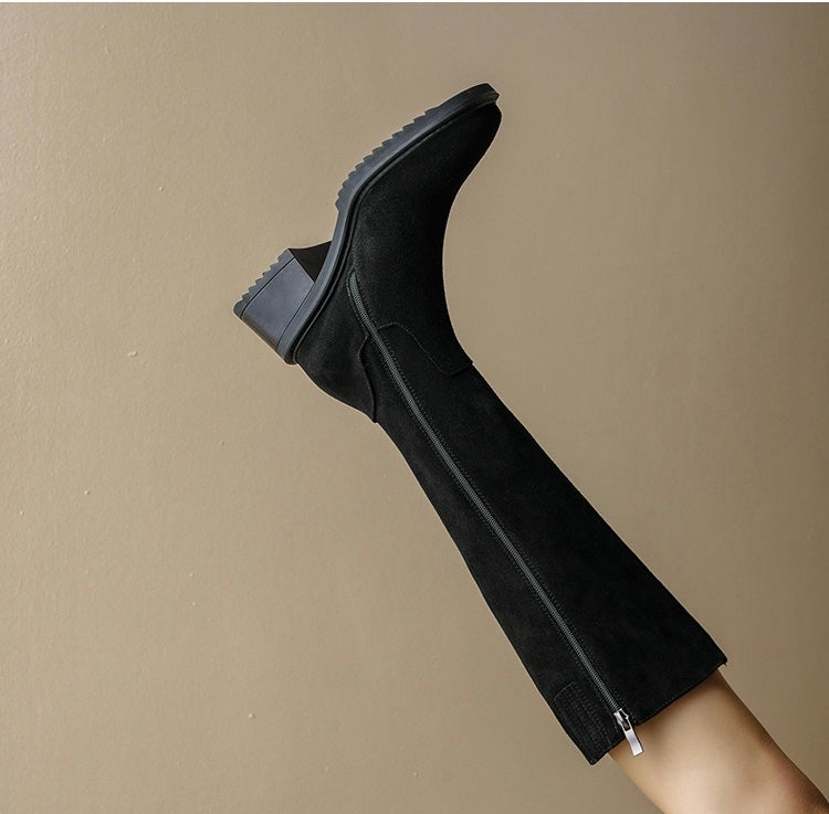 Leather boots