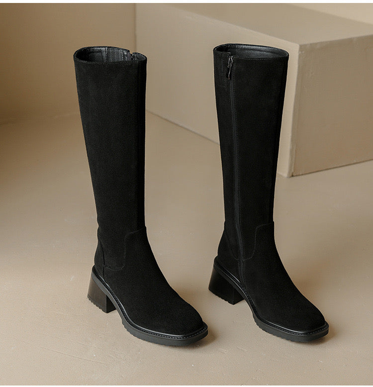 Leather boots