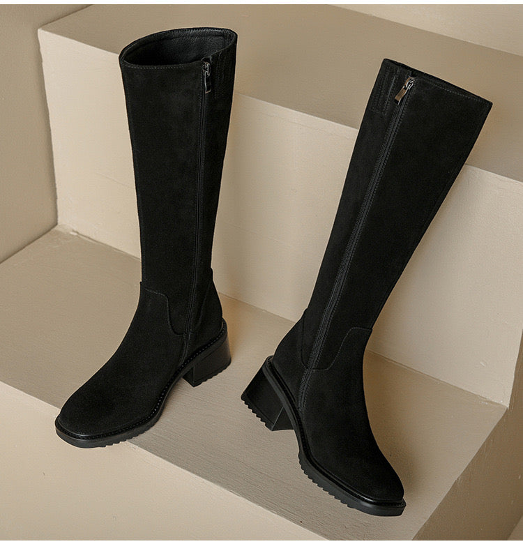 Leather boots