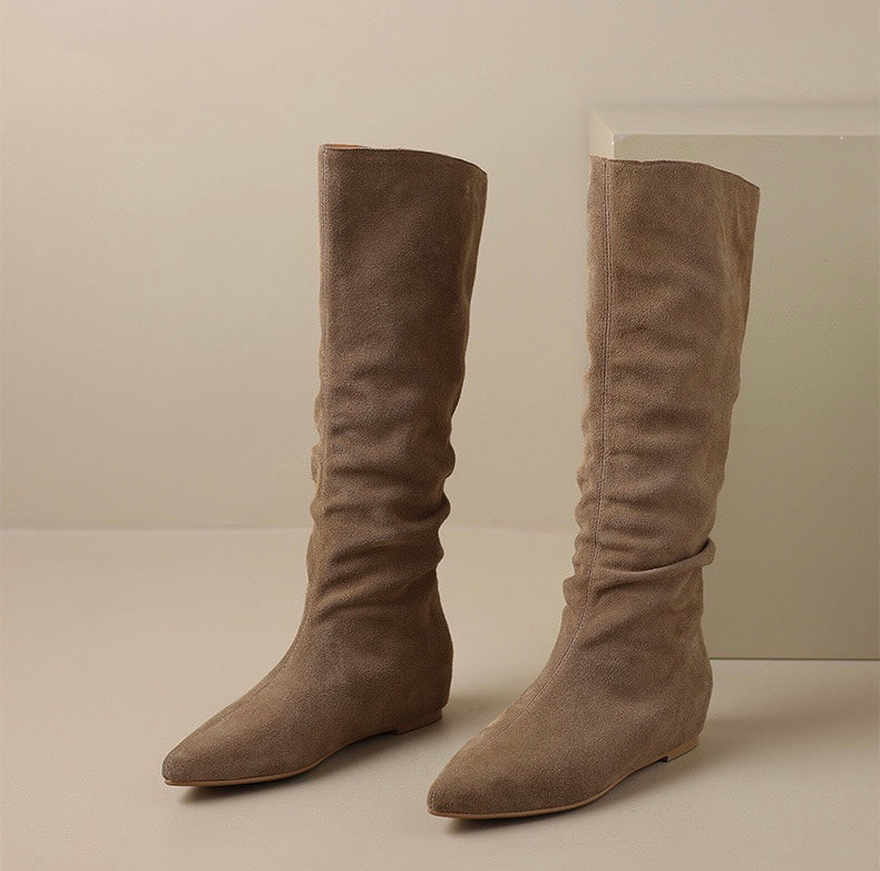 Leather boots