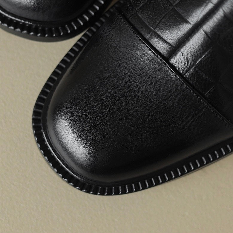 Leather boots