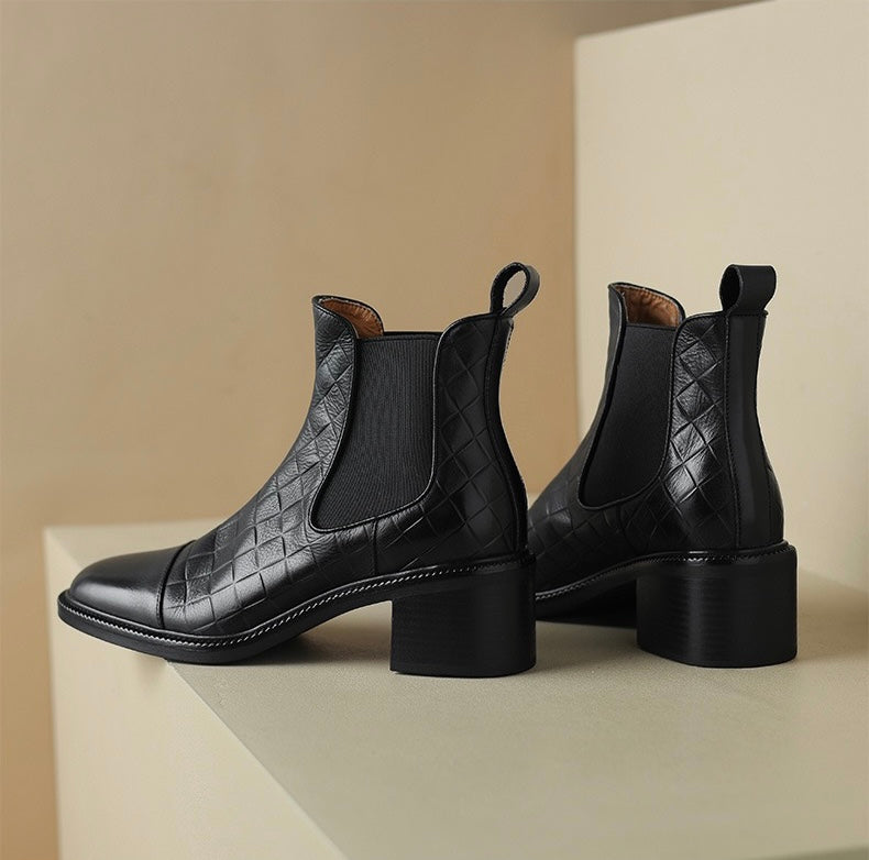 Leather boots