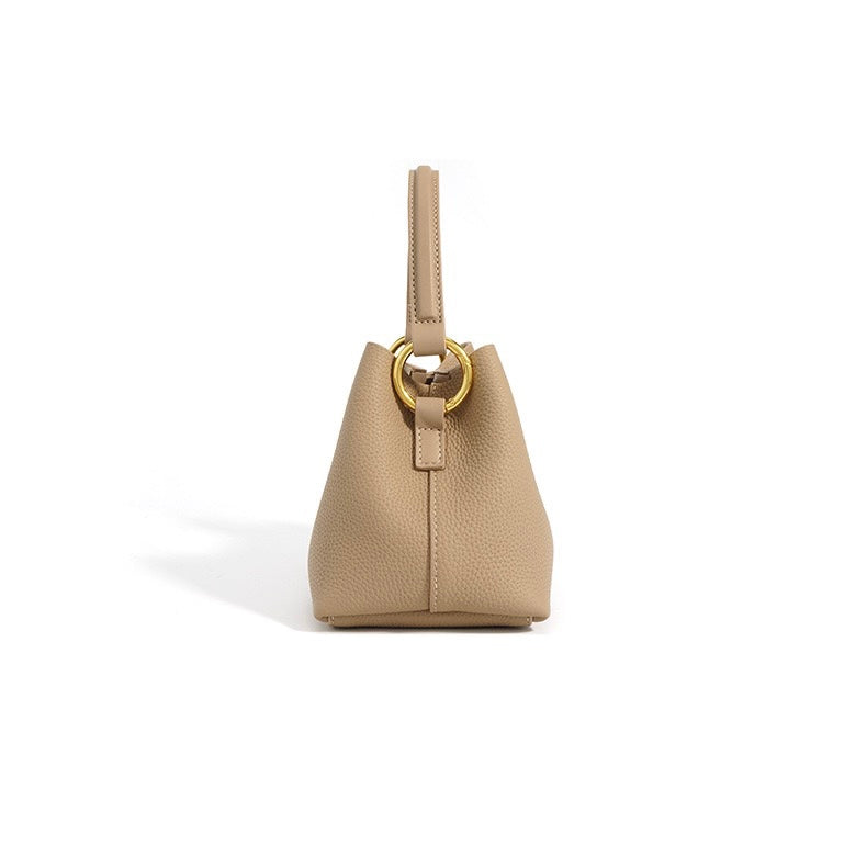 Full-Grain Leather bag | Red tea