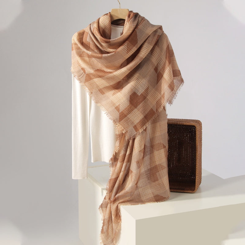 Wool scarf | Lucky grid