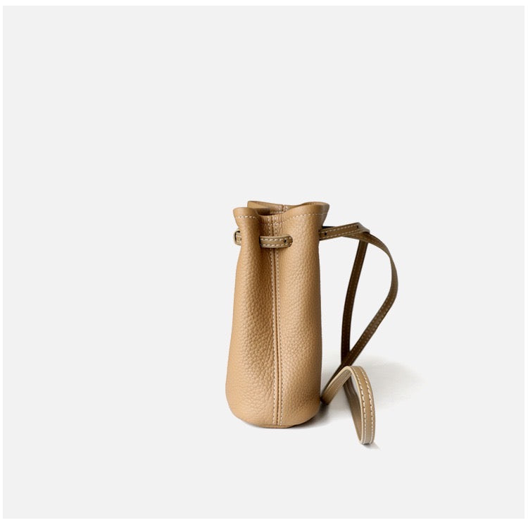 Full-Grain Leather mini bag | Mini bucket