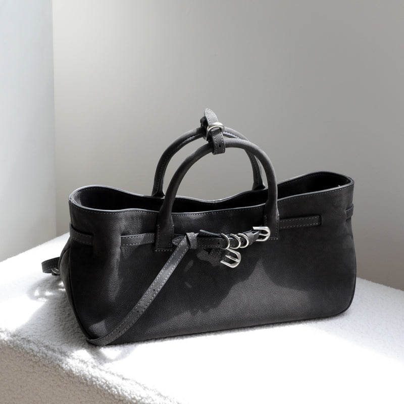 Full-grain leather | Suede Bag | Lynx