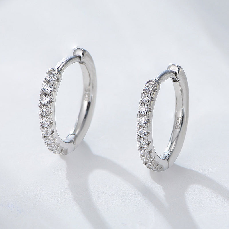 925 sterling silver earrings | 18K gold plated | Basic ring