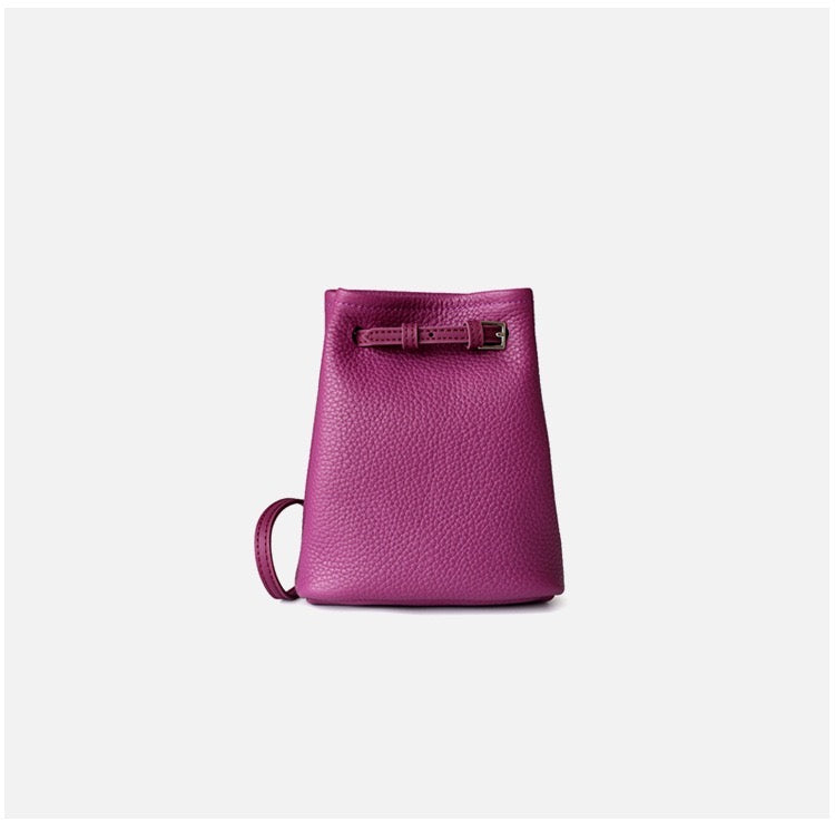 Full-Grain Leather mini bag | Mini bucket