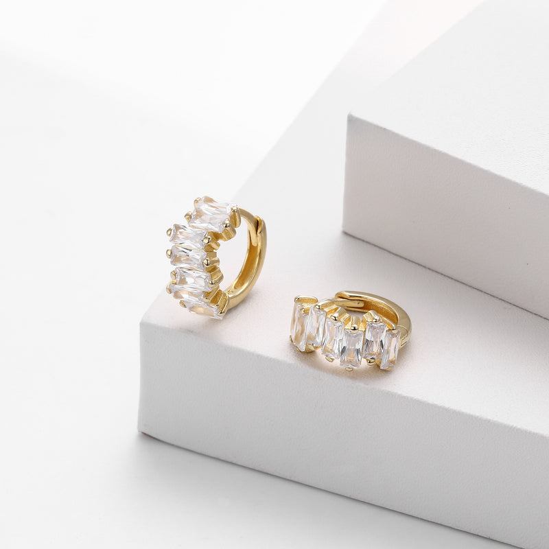 925 sterling silver earrings | 18K gold plated | Astral