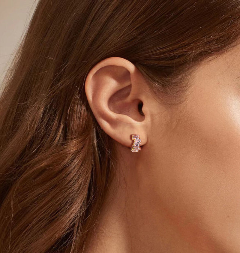 925 sterling silver earrings | 18K gold plated | Astral