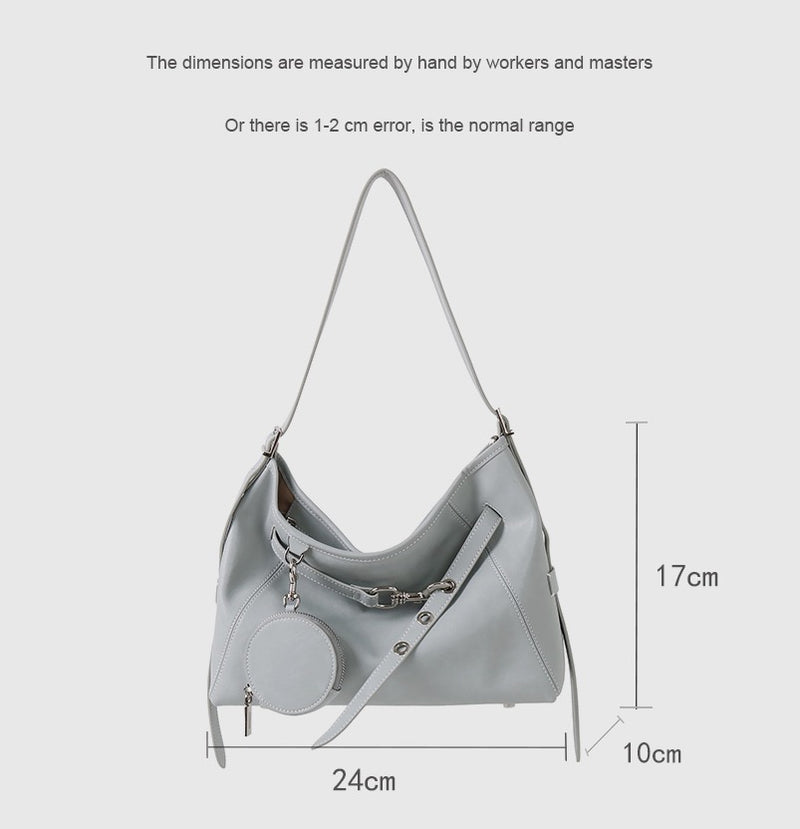 Top-Grain Leather Bag | Hobo 3#