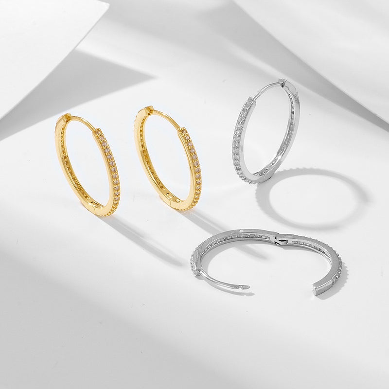 925 Sterling Silver earrings | 18K gold plated | Solar ring