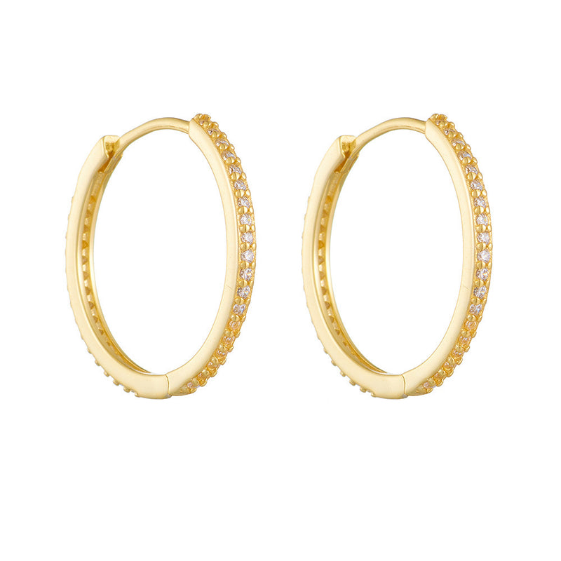 925 Sterling Silver earrings | 18K gold plated | Solar ring