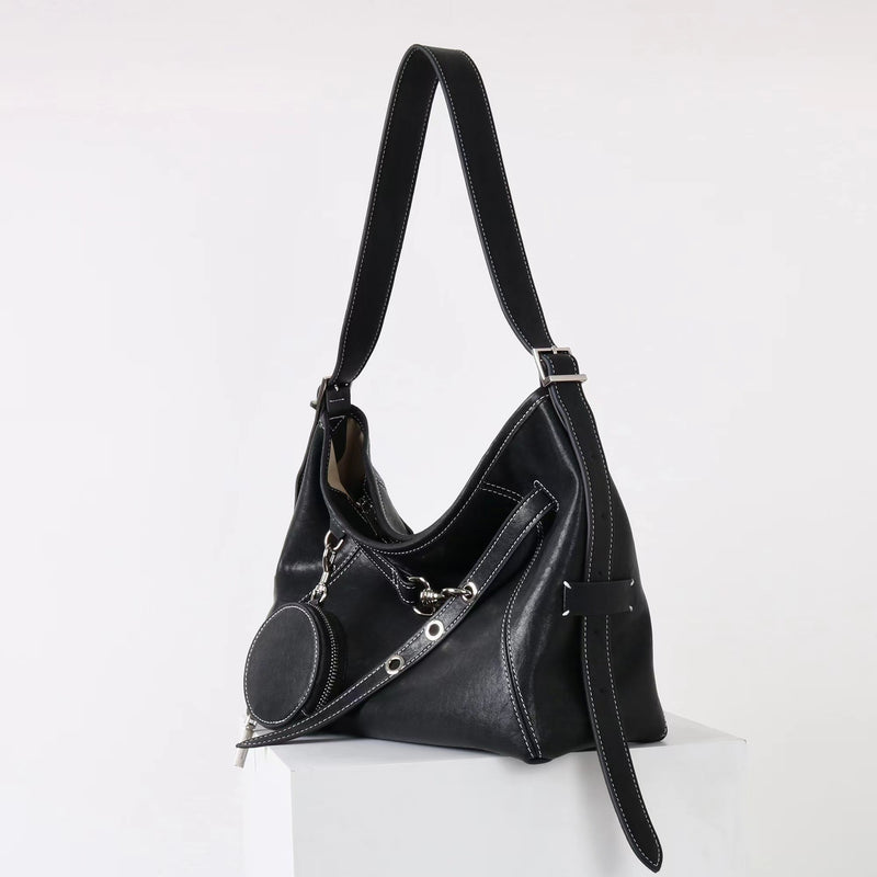 Top-Grain Leather Bag | Hobo 3#