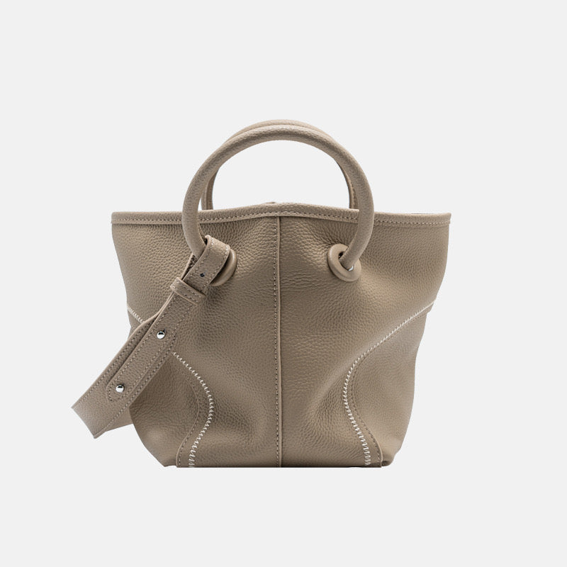 Full-grain leather bag|niche commuter tote