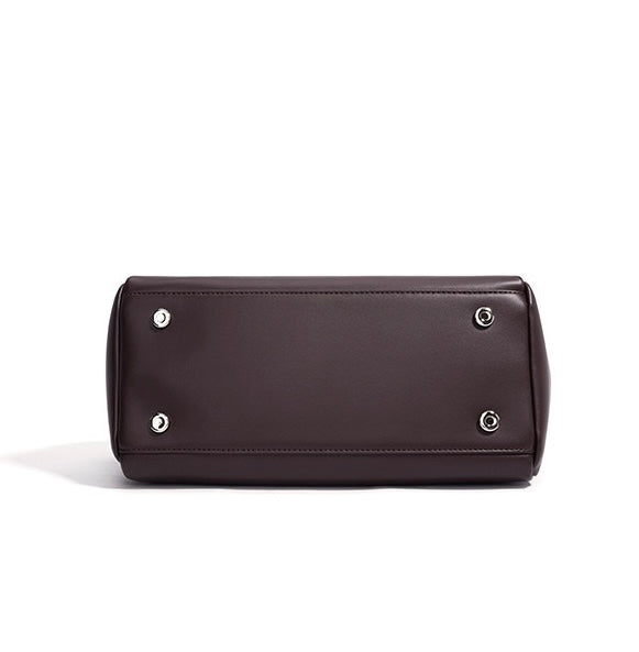 Split cowhide leather commuter tote bag | briefcase 5#