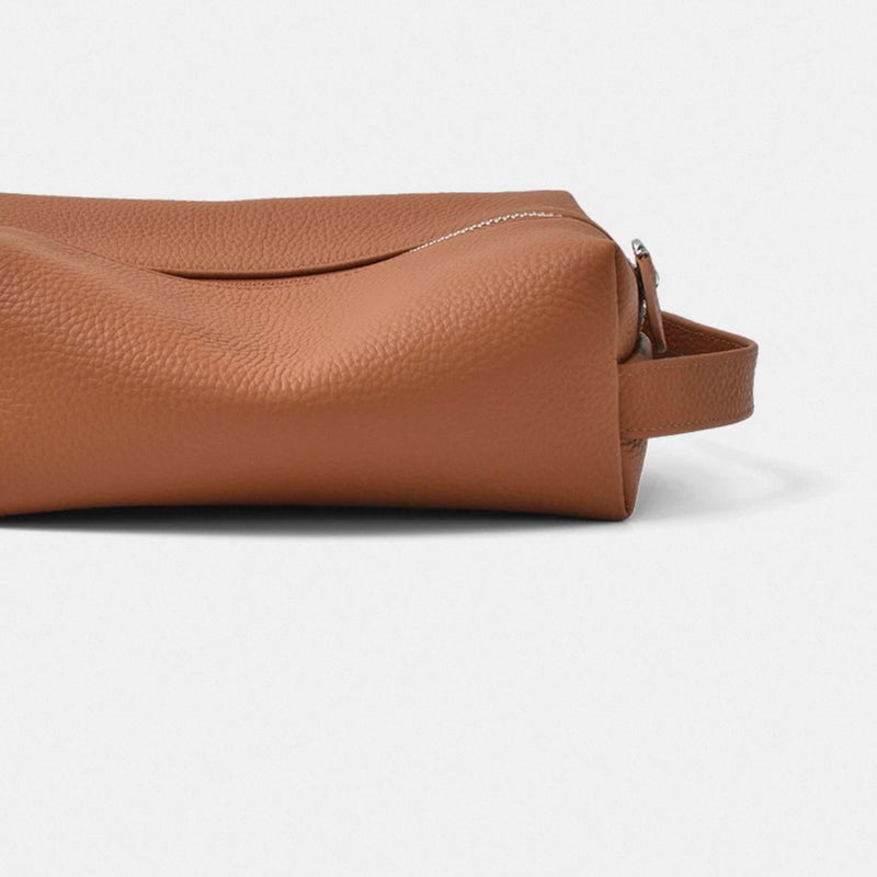 Full-Grain leather makeup bag|Pura