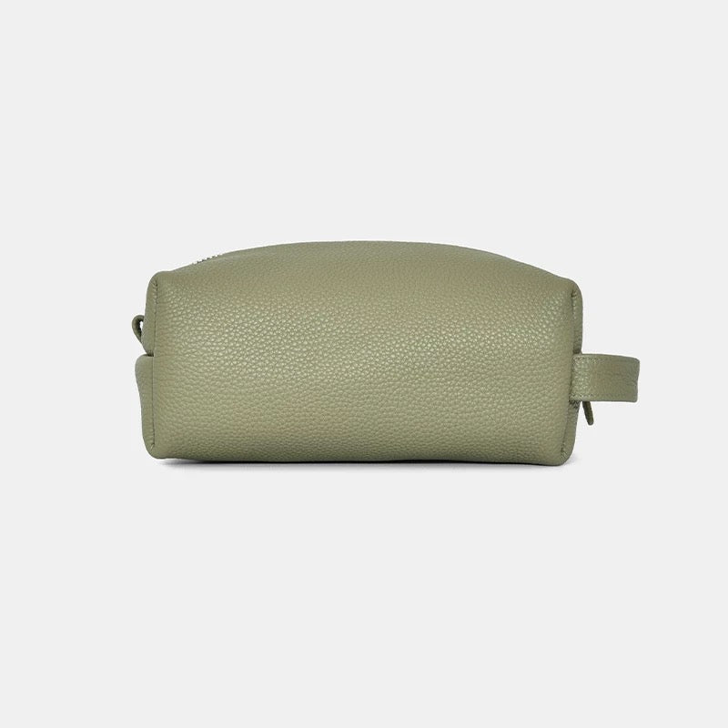 Full-Grain leather makeup bag|Pura
