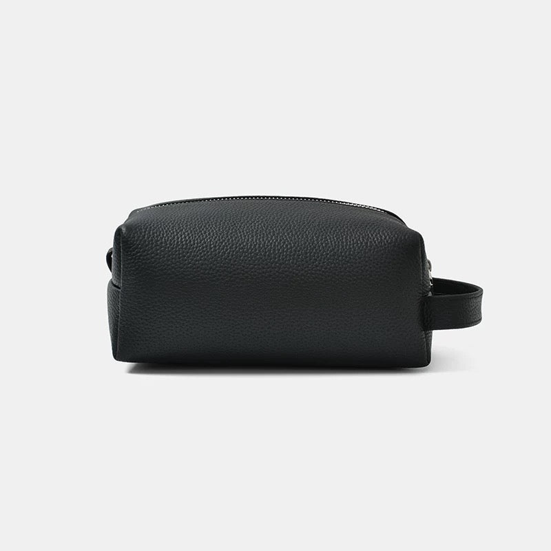 Full-Grain leather makeup bag|Pura