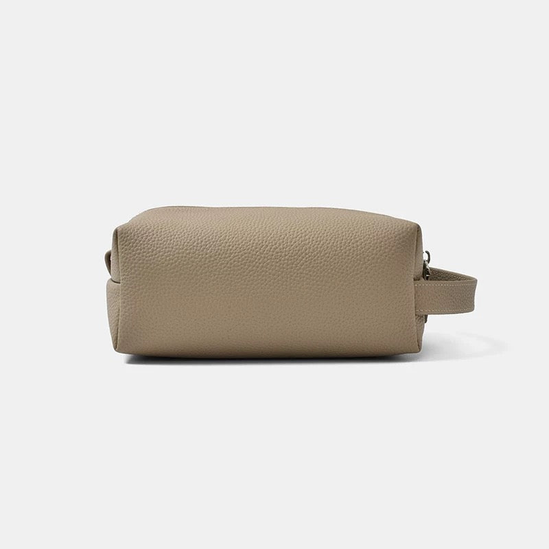 Full-Grain leather makeup bag|Pura