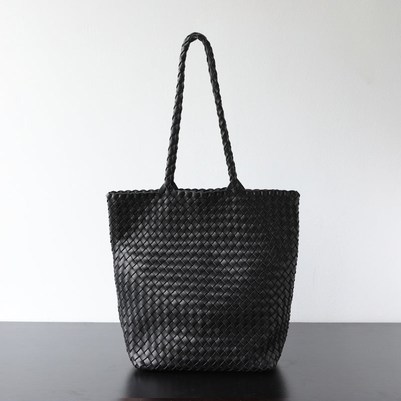 Top-grain leather bag | Woven Tote | Brook
