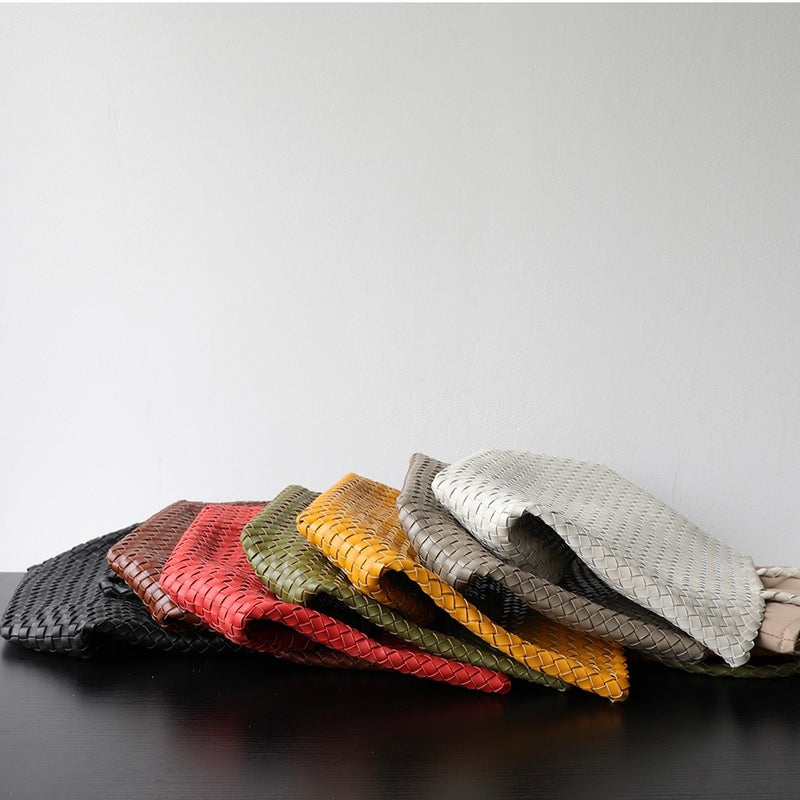 Top-grain leather bag | Woven Tote | Brook