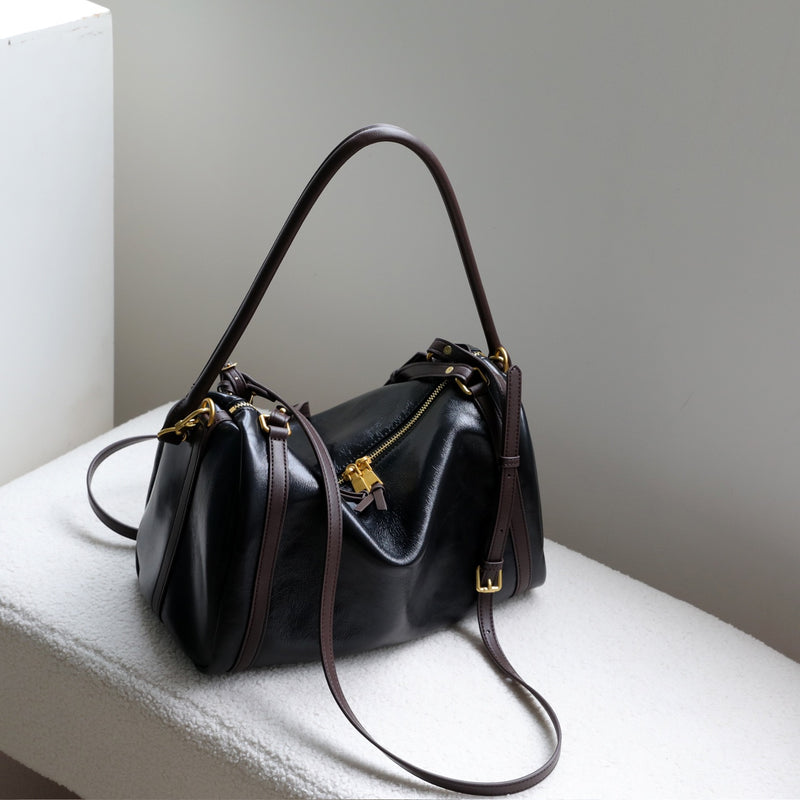 Full-Grain Leather bag | Boston pillow