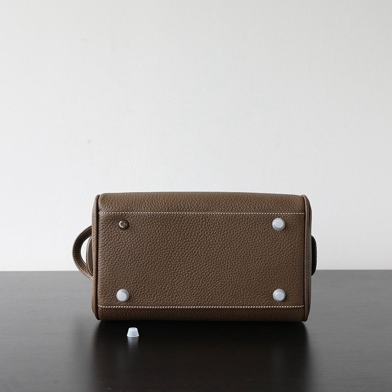 Full-Grain leather makeup bag|Clarity