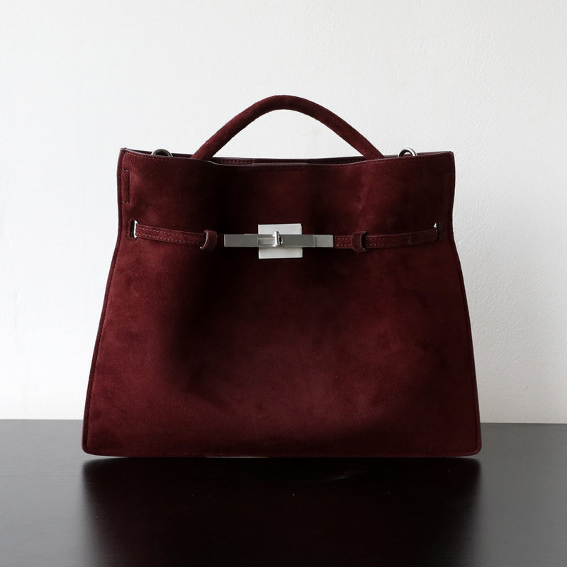 Cowhide Suede Leather Bag|Velvet Echo