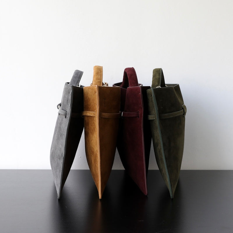 Cowhide Suede Leather Bag|Velvet Echo