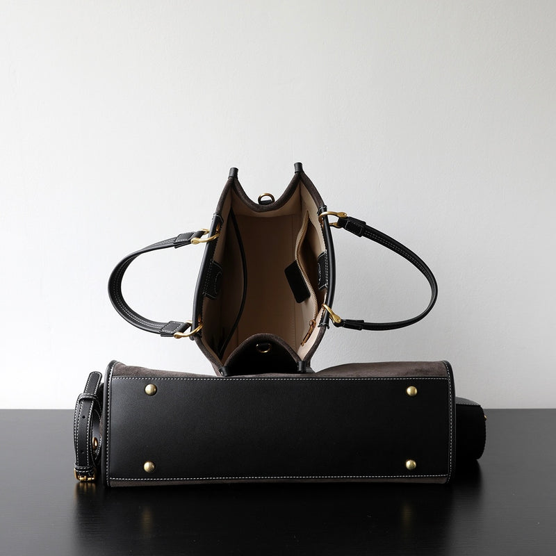 Nubuck Leather Briefcase|SuedeTrek