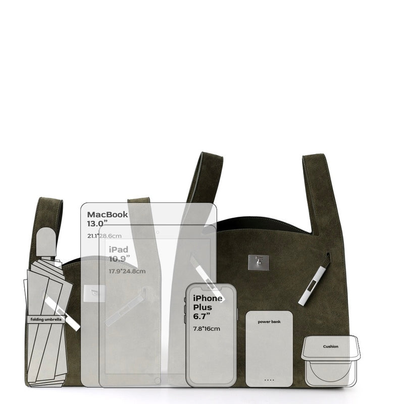 Suede Leather Tote Bag|Nomad