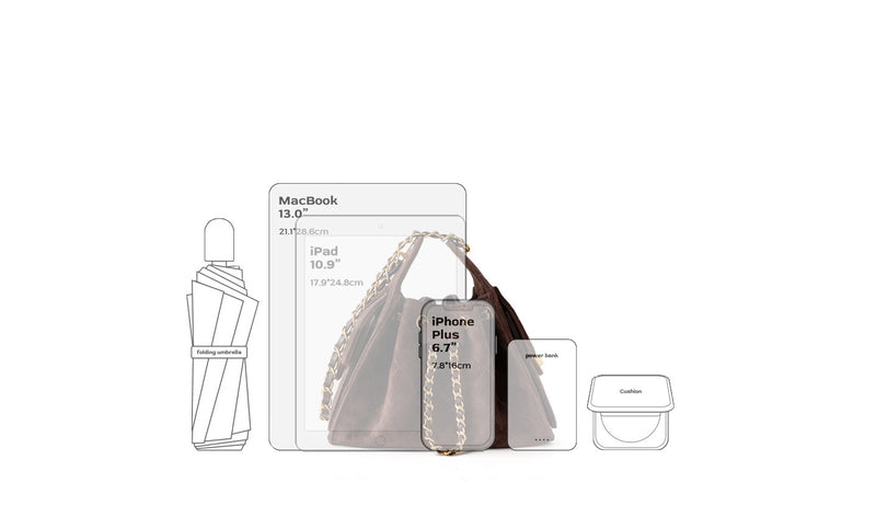 Premium Lambskin Leather Chain Shoulder Mini bag | Aurora