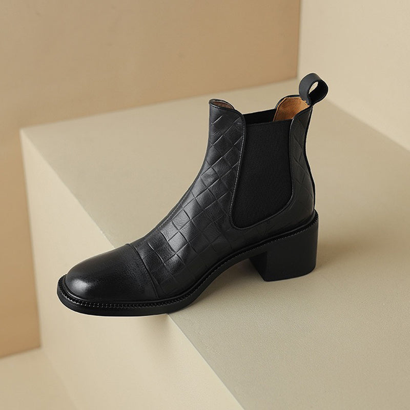 Leather boots
