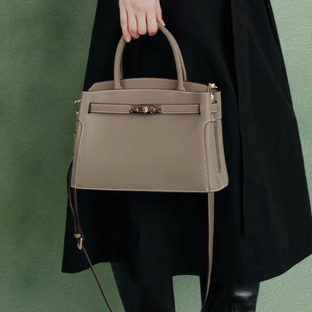 cowhide leather handbag