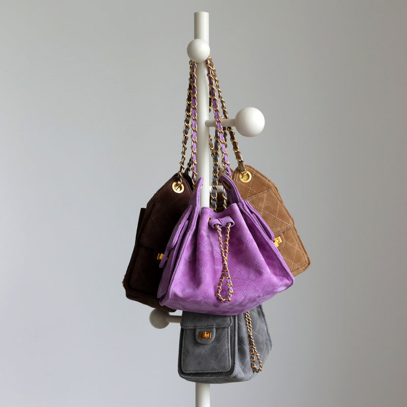 Suede Lambskin Chain Bag | Solea