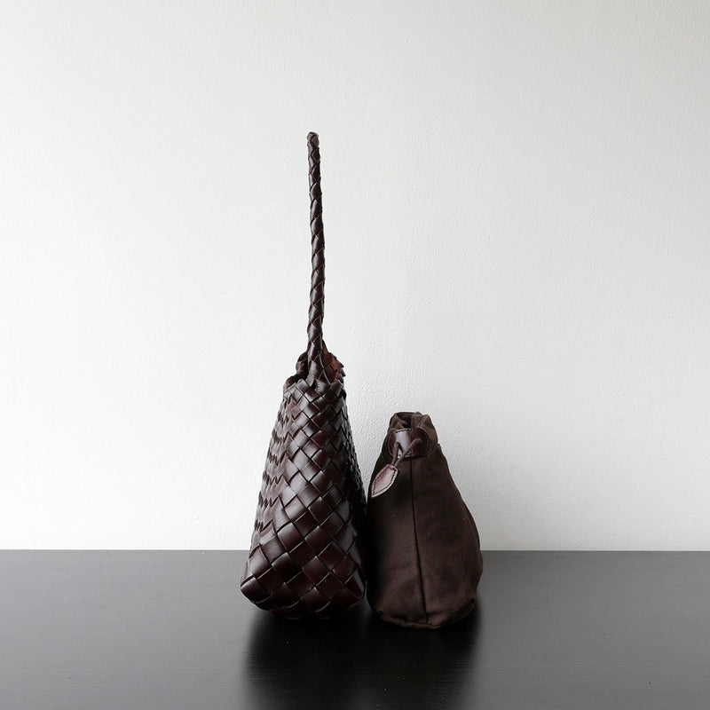 Full-grain leather bag | Woven bag | Sunlight