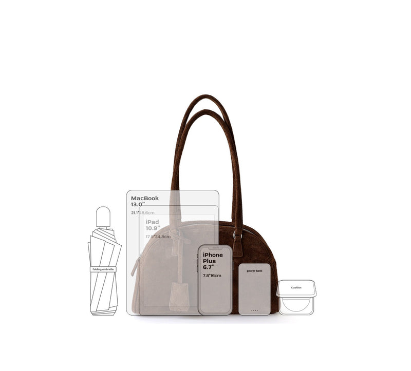 Nubuck Leather Bag | Luna Shell