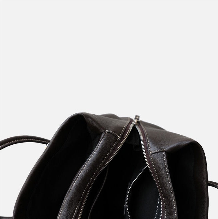 Full-Grain Leather bag | All black