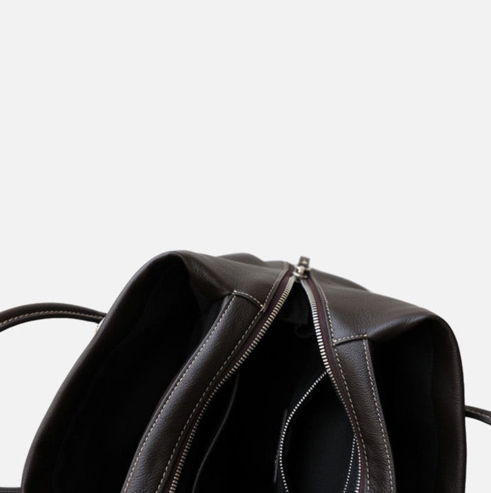 Full-Grain Leather bag | All black