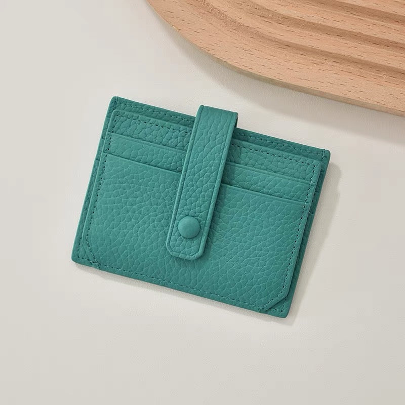 Genuine leather card pocket | rainbow