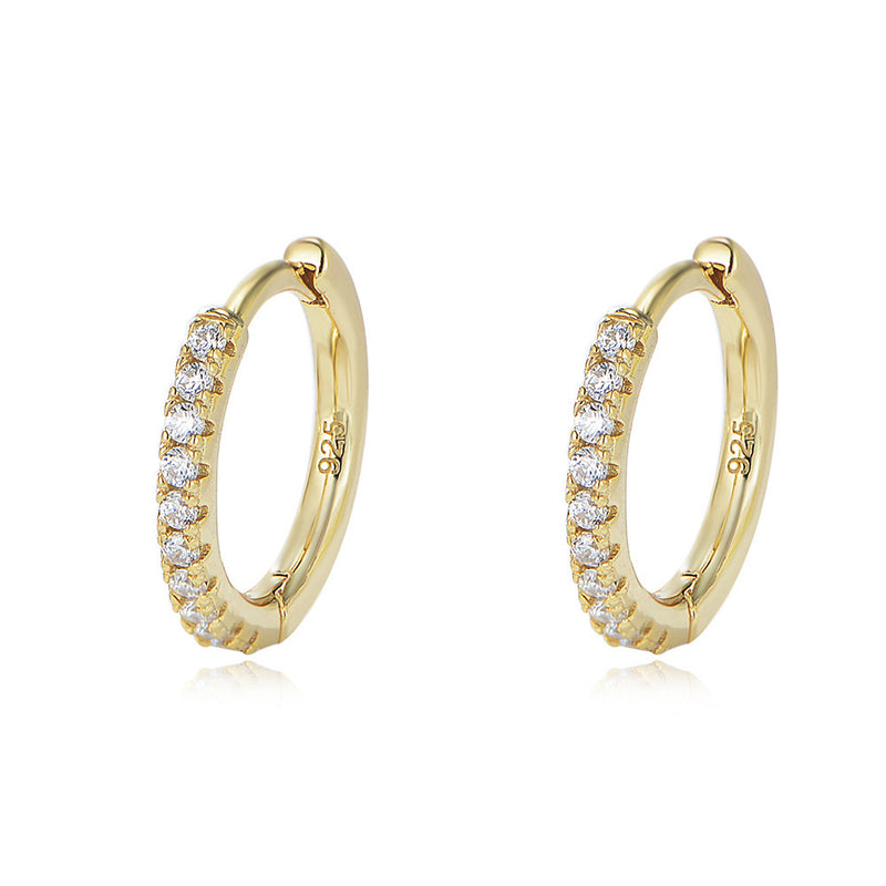 925 sterling silver earrings | 18K gold plated | Basic ring
