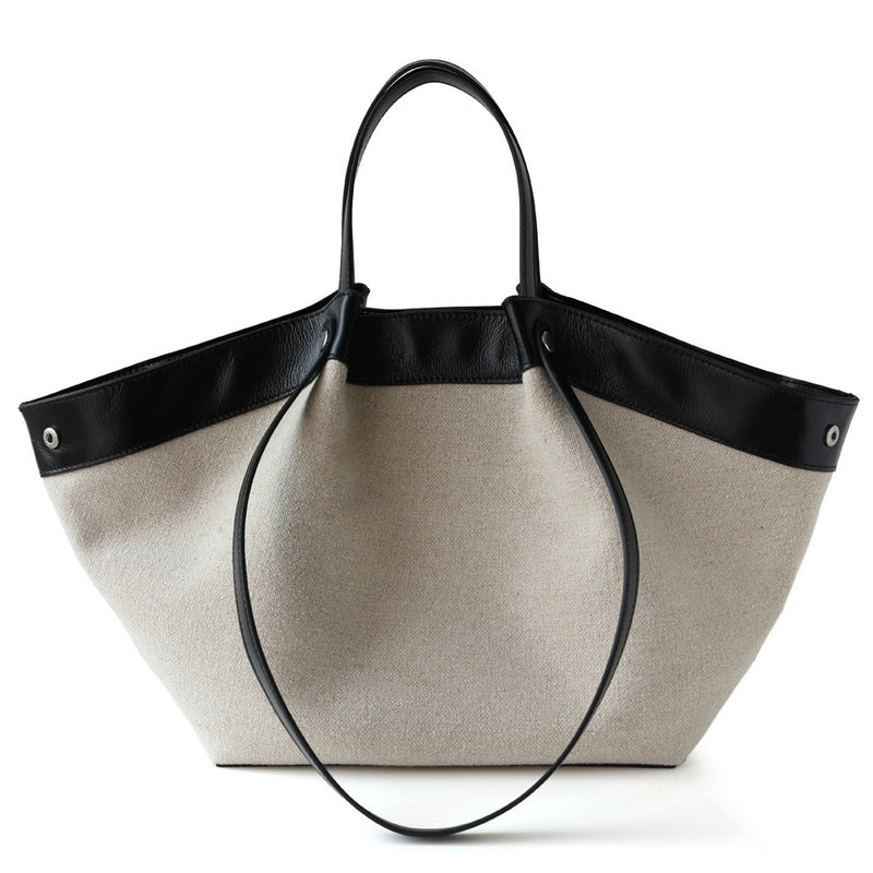 Top-Grain Leather and Cotton linen bag | Sailing