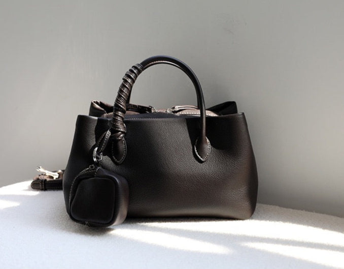 Full-Grain Leather bag | All black