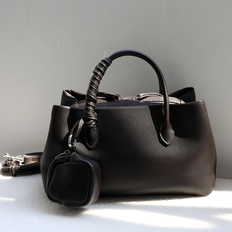 Full-Grain Leather bag | All black