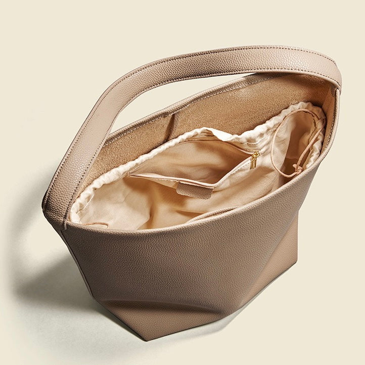 Full-Grain Leather bag | bucket handbag